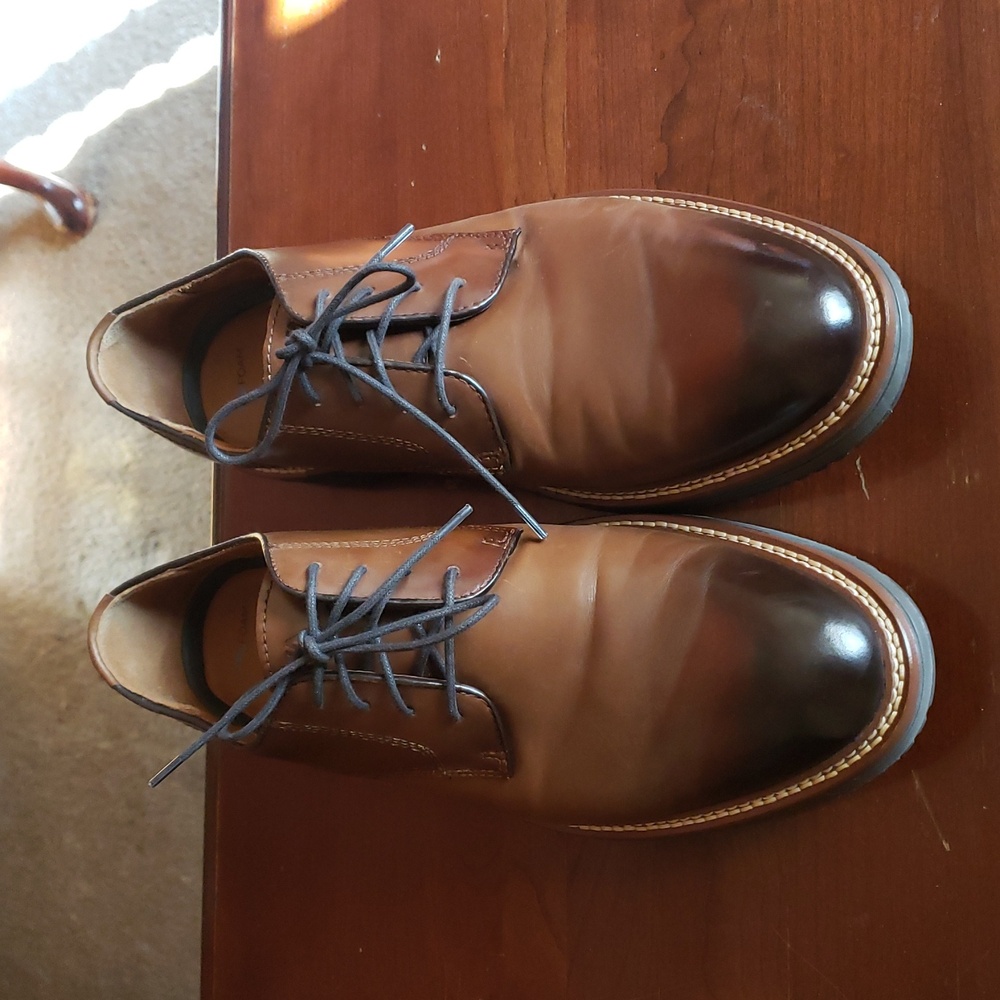 Johnston & Murphy Men's Tan Leather Oxfords